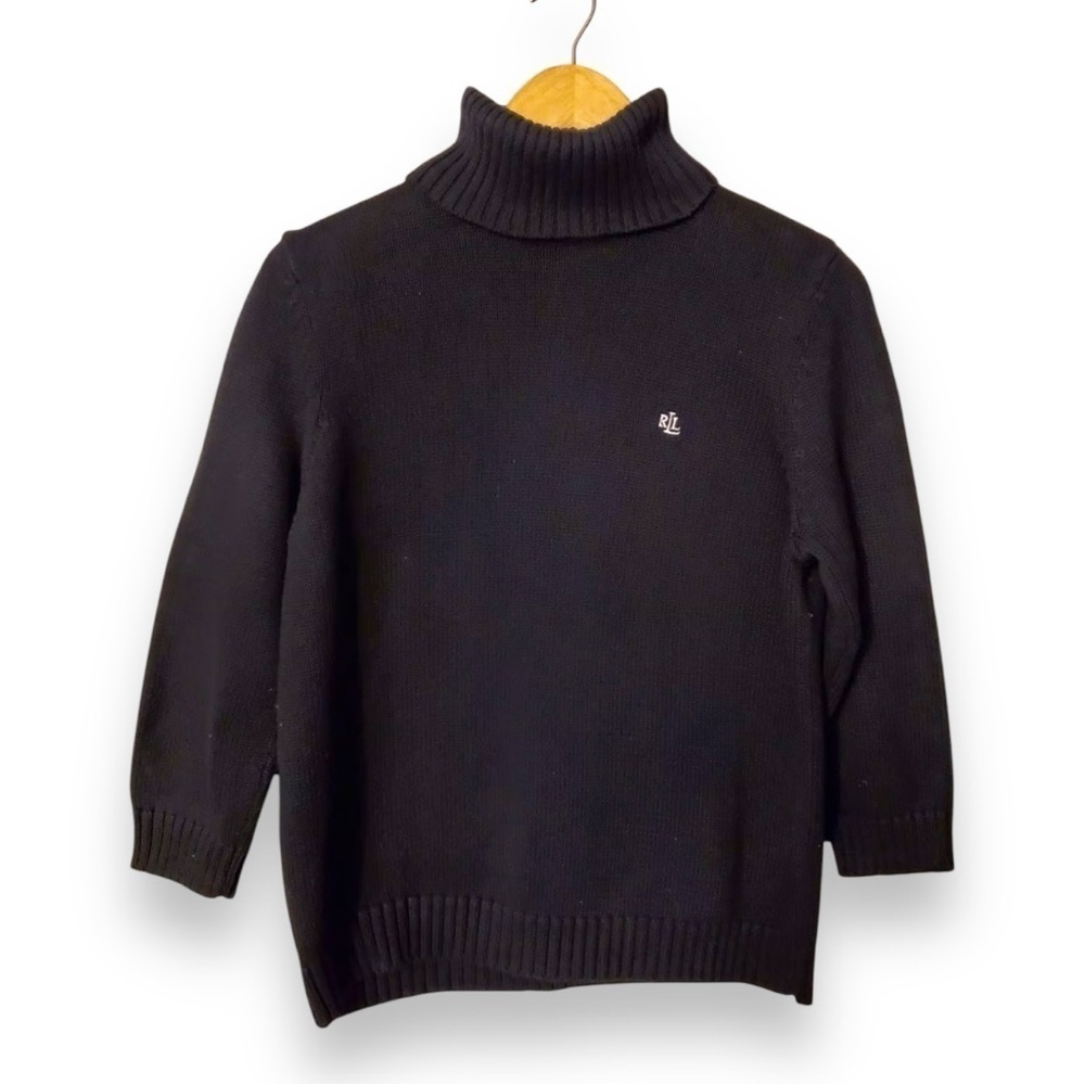 Lauren Ralph Lauren Knit Turtleneck 3/4 Sleeve Sweater M